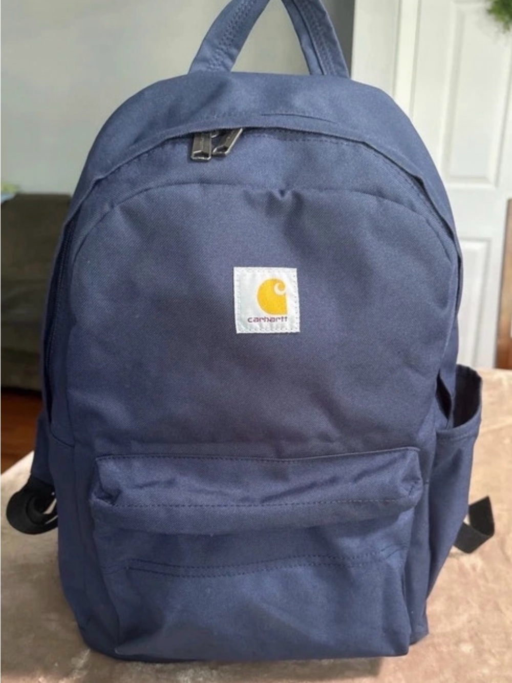 Carhartt Navy Canvas Classic Backpack with Front Pocket